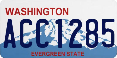 WA license plate ACC1285