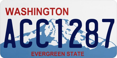 WA license plate ACC1287