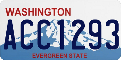WA license plate ACC1293