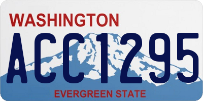 WA license plate ACC1295