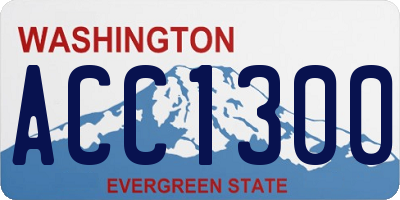 WA license plate ACC1300