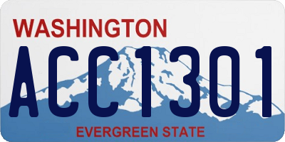 WA license plate ACC1301