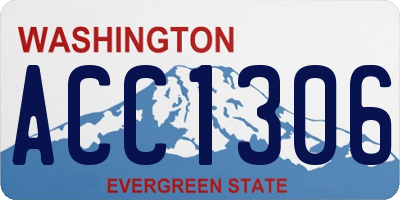 WA license plate ACC1306