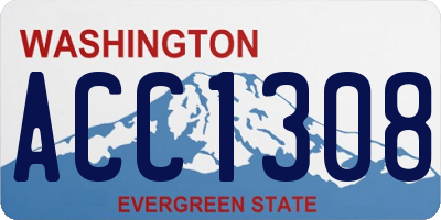 WA license plate ACC1308