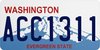 WA license plate ACC1311