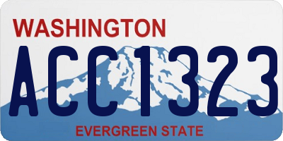 WA license plate ACC1323