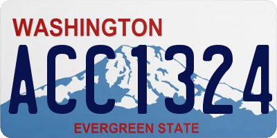WA license plate ACC1324