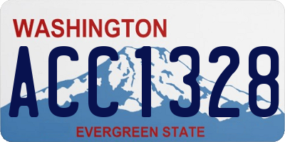 WA license plate ACC1328