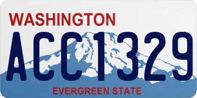 WA license plate ACC1329