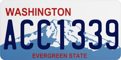 WA license plate ACC1339