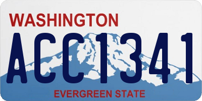 WA license plate ACC1341