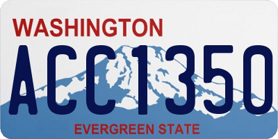 WA license plate ACC1350