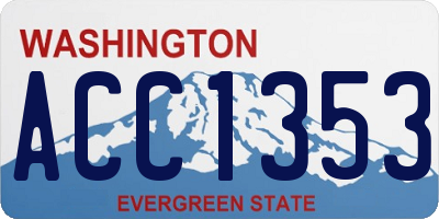 WA license plate ACC1353