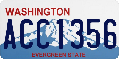 WA license plate ACC1356