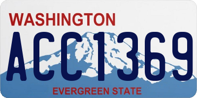 WA license plate ACC1369