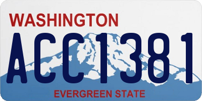 WA license plate ACC1381