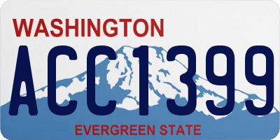 WA license plate ACC1399