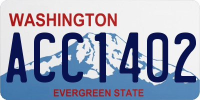 WA license plate ACC1402