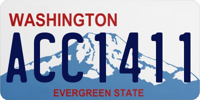 WA license plate ACC1411