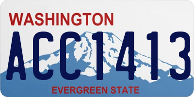 WA license plate ACC1413