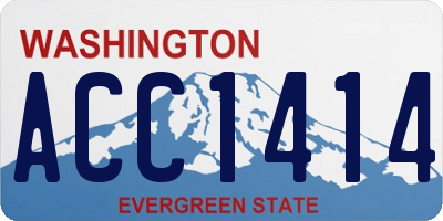 WA license plate ACC1414