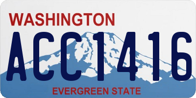 WA license plate ACC1416