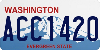 WA license plate ACC1420