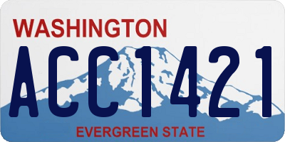 WA license plate ACC1421