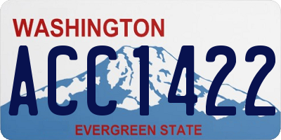 WA license plate ACC1422