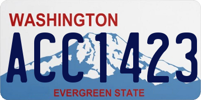 WA license plate ACC1423