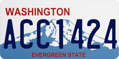 WA license plate ACC1424
