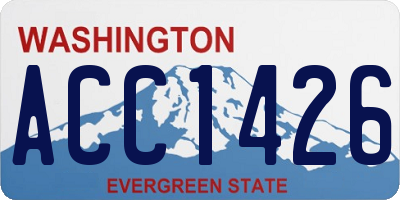 WA license plate ACC1426