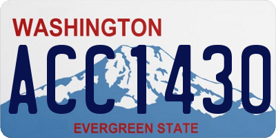 WA license plate ACC1430