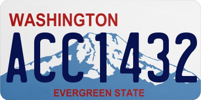 WA license plate ACC1432