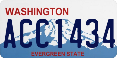 WA license plate ACC1434