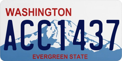 WA license plate ACC1437