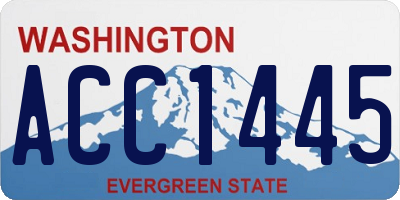 WA license plate ACC1445