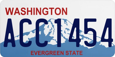 WA license plate ACC1454
