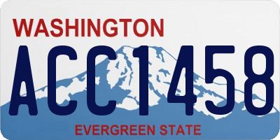 WA license plate ACC1458