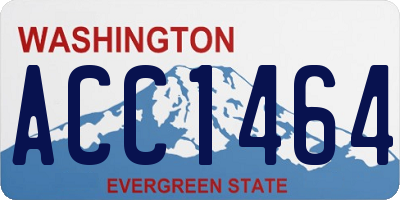 WA license plate ACC1464