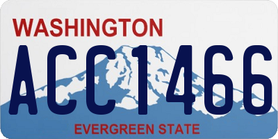 WA license plate ACC1466