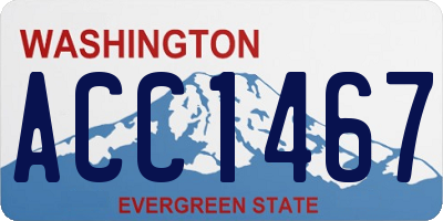 WA license plate ACC1467