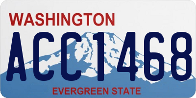 WA license plate ACC1468