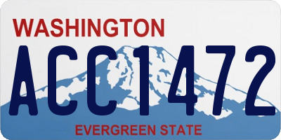 WA license plate ACC1472