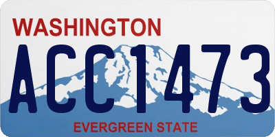WA license plate ACC1473