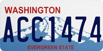 WA license plate ACC1474