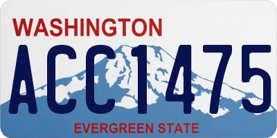 WA license plate ACC1475