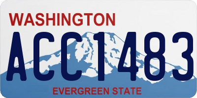 WA license plate ACC1483
