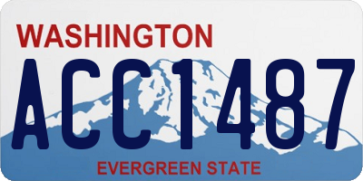 WA license plate ACC1487