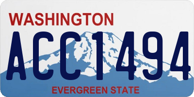 WA license plate ACC1494
